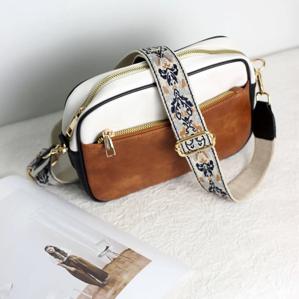 NWT Calico Faux Leather Crossbody  Bag